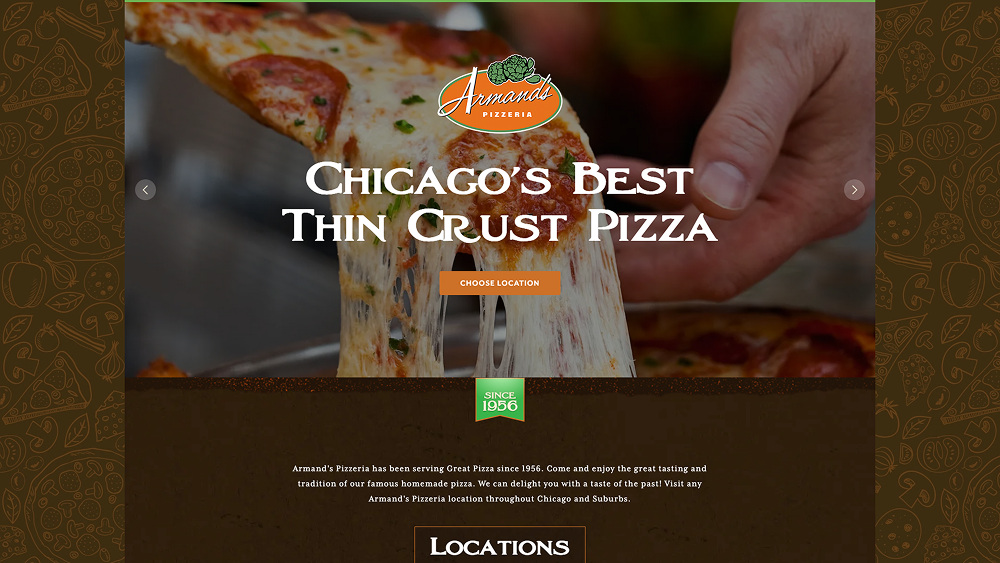 Armand's Pizzeria website