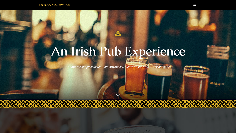 Docs Victory Pub website