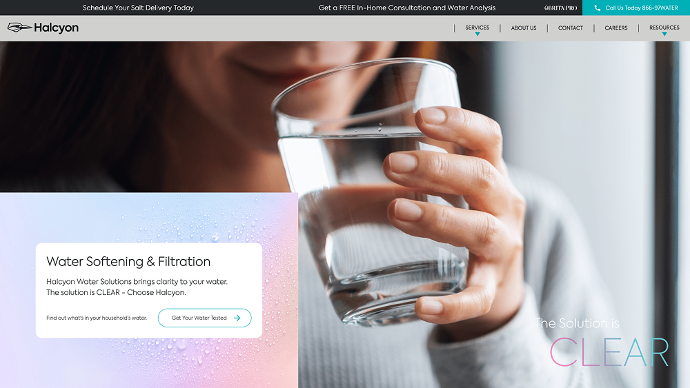 Halcyon Water Solutions website